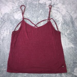 very comfy maroon tank top